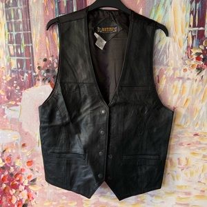 DONT STOP Leather Vest-L